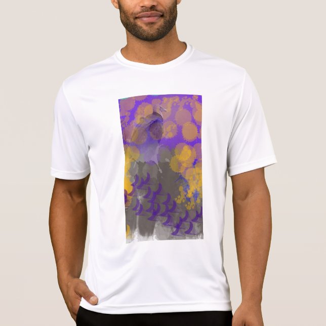 T-shirt Vautour Abstrait pourpre (Devant)
