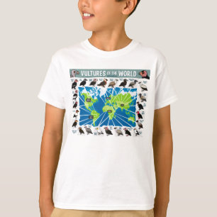 T-shirt Vautours de la carte du monde