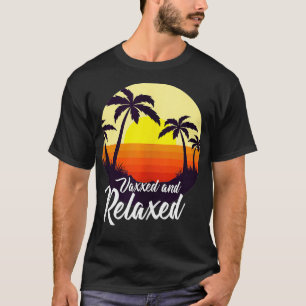 T-shirt Vaxxed and Relaxed Summer Vacation Plage Palm Tree