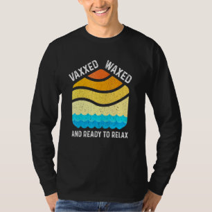 T-shirt Vaxxed Et Prêt À Se Détendre Retro Sunset Beach