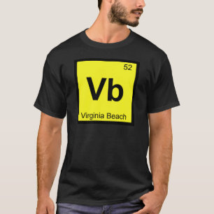 T-shirt Vb - Virginia Beach Ville Chimie Tableau Périodiqu