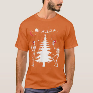 T-shirt VbLk Dancing Skeleton Pajama de Noël Joyeux Noël