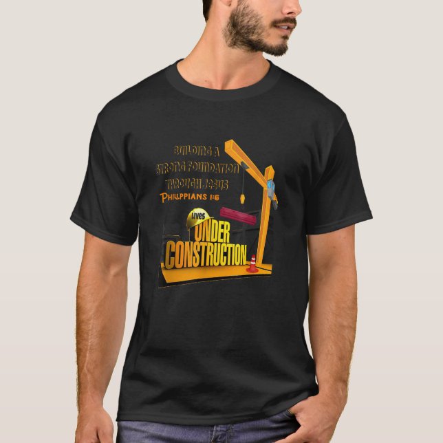T-shirt VBS Béton Grues Fondation De Construction Sous Con (Devant)
