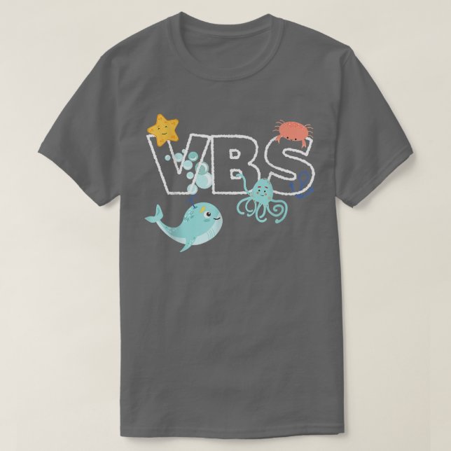 T-shirt VBS Crew Summer Vacation Bible School Funny Ocean  (Design devant)
