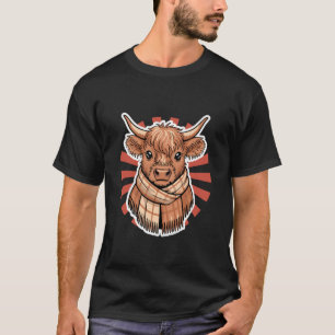 T-shirt Veau de vache Highland en écharpe