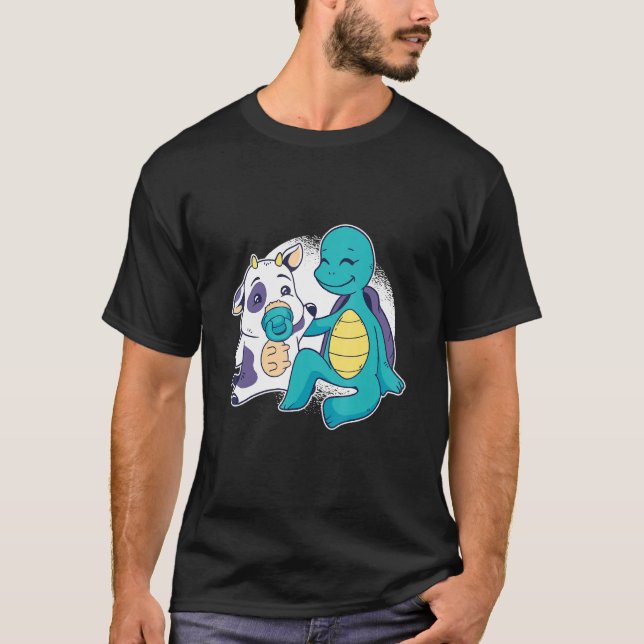 T-shirt Veau Et Tortue (Devant)