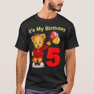 T-shirt Vebyhogh Daniel Tiger 5 ans Anniversaire des enfan