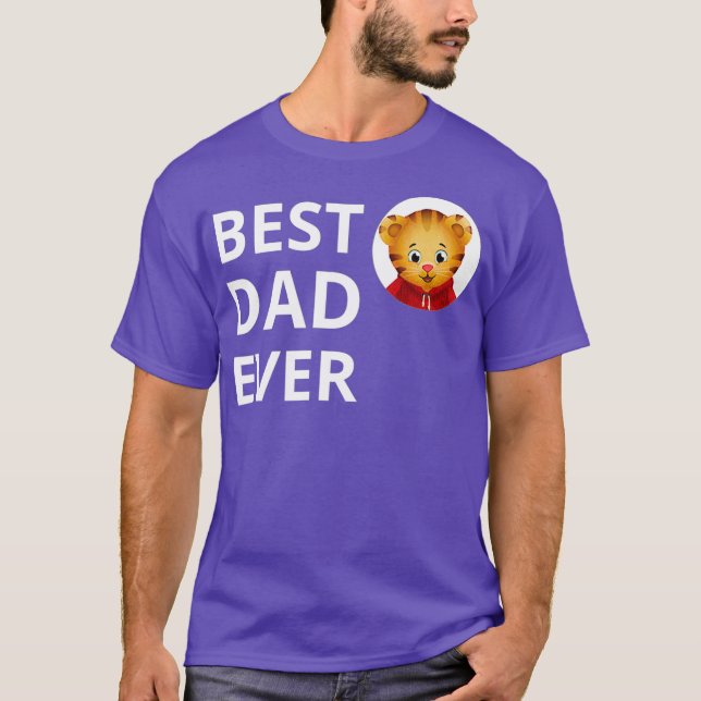 T-shirt Vebyhogh Daniel Tiger Meilleur papa Jamais Pères (Devant)
