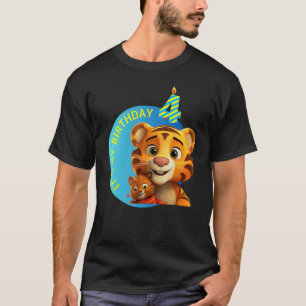 T-shirt Vebyhogh Tiger Anniversaire 4 An old It's My Birth