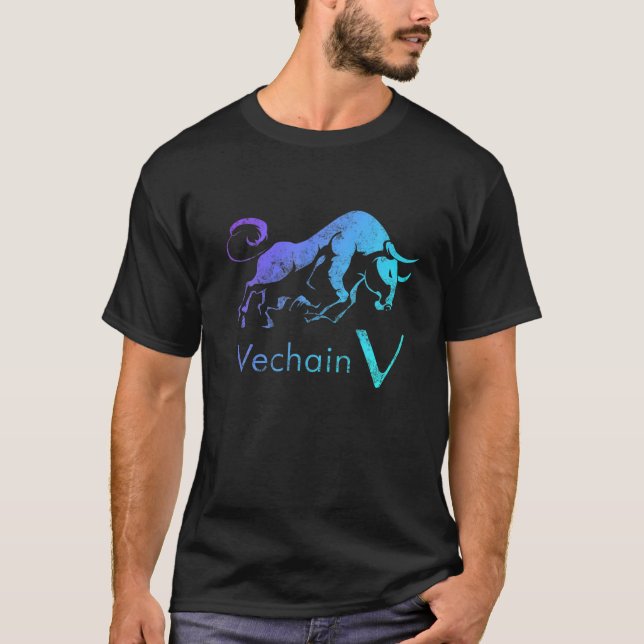 T-shirt VECHAIN Crypto BULLRUN ! VET HODL - chaîne de bloc (Devant)