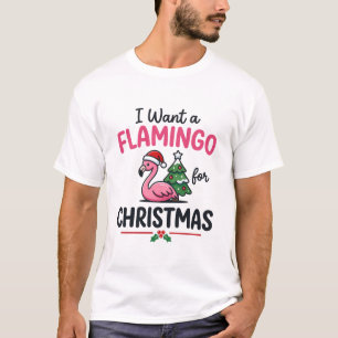 T-shirt Vecteur de citation de Noël flamant rose