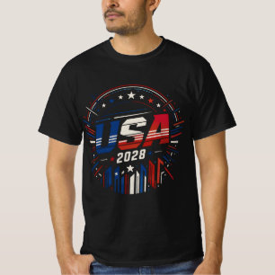 T-shirt Vecteur de conception de l'emblème patriotique USA