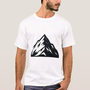 T-shirt Vecteur de montagne minimaliste Esthétique de la