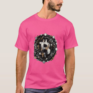 T-shirt Vecteur de révolution Grungy Bitcoin Blockchain