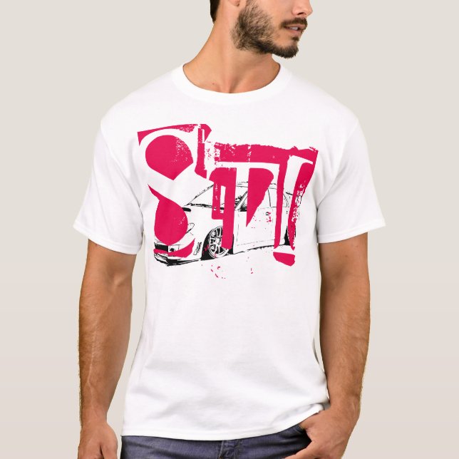 T-shirt Vecteur de rouge de fleurs de cerisier de STI de (Devant)