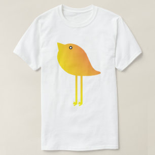 T-shirt Vecteur d'oiseau jaune