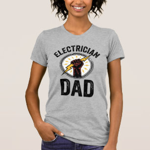 T-shirt vectoriel avec gravure vintage Papa électr