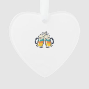 T-shirt vectoriel de mug de bière arc-en-ciel vint