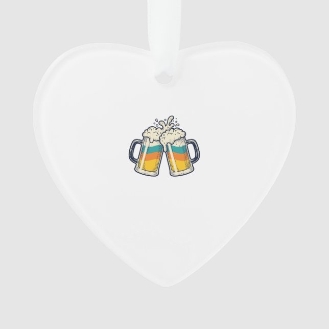 T-shirt vectoriel de mug de bière arc-en-ciel vint (devant)