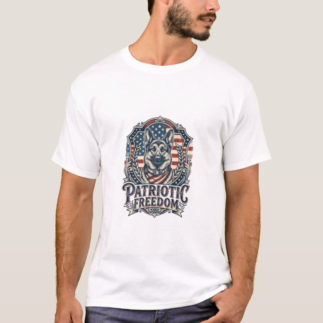 T-shirt vectoriel graphique avec Berger Allemand p (Devant)