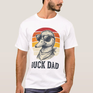 T-shirt vectoriel lunettes de soleil canard vintag