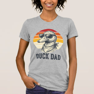 T-shirt vectoriel lunettes de soleil canard vintag