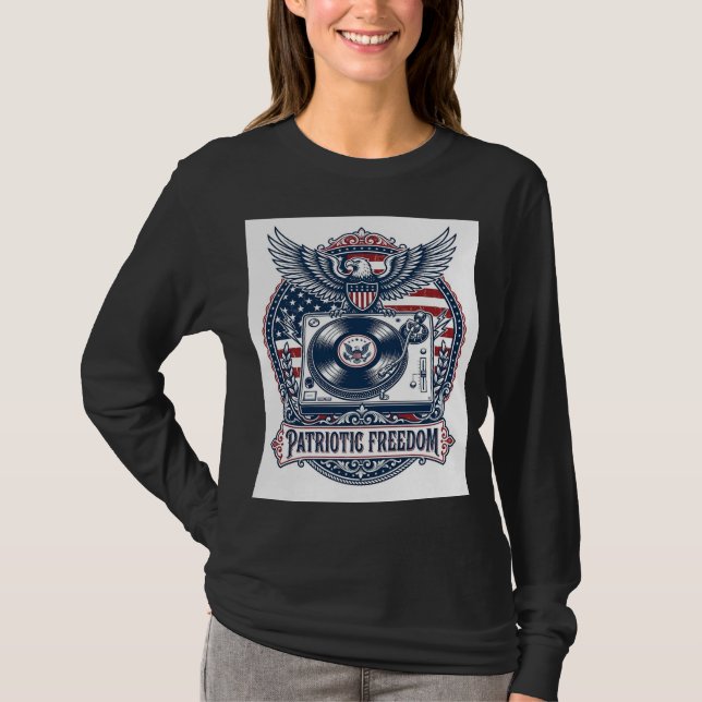 T-shirt vectoriel pour collectionneur de vinyles p (Devant)