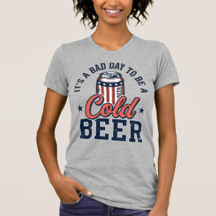T-shirt vectoriel vintage de bière froide patrioti