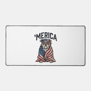 T-shirt vectoriel vintage 'Merica Bulldog patrioti