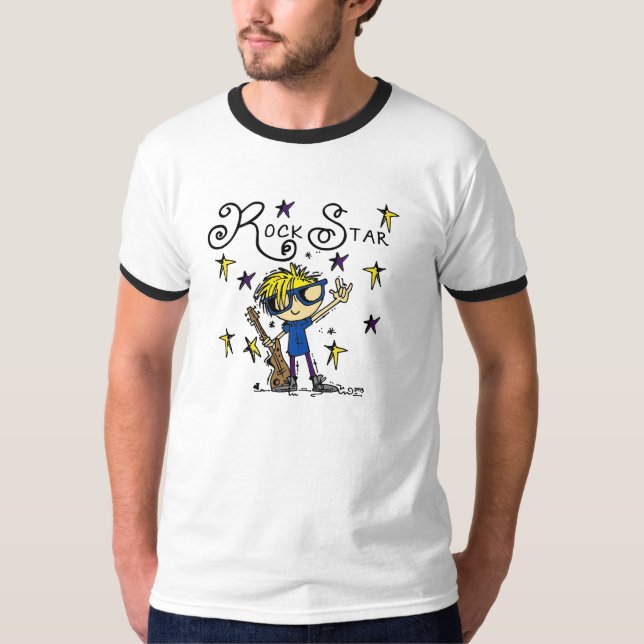 T-shirt Vedette du rock blonde de garçon (Devant)