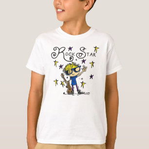 T-shirt Vedette du rock blonde de garçon