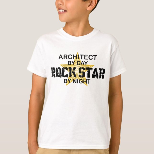 T-shirt Vedette du rock d'architecte (Devant)