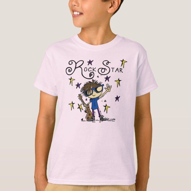 T-shirt Vedette du rock de brune (Devant)