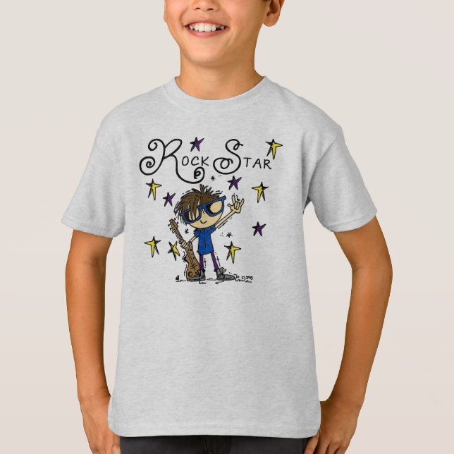T-shirt Vedette du rock de brune (Devant)