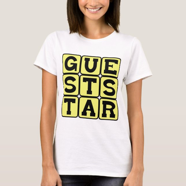 T-shirt Vedette invitée, Acteur vedette (Devant)
