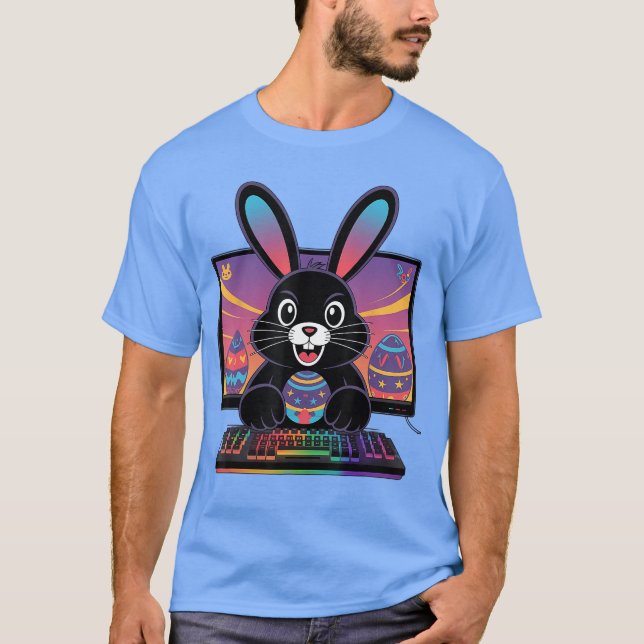 T-shirt Vedo Gamer Easter Day Funny Gaming Bunny For Gamer (Devant)