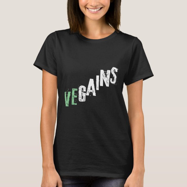 T-shirt Vegains Gym Texte inspiré Vegan Fitness (Devant)
