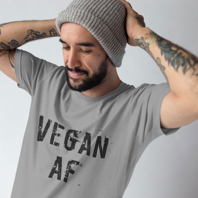 T-shirt Vegan AF Funky Dark Grey (Créateur téléchargé)
