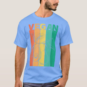 T-shirt Vegan Avocado Funny Vegan Food Lover Retro Style C