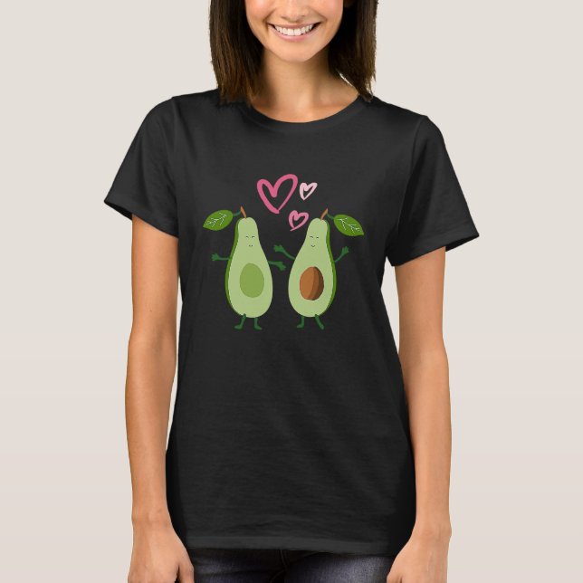 T-shirt Vegan Avocado You Are My Better Half Valentine's D (Devant)