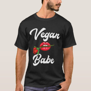 T-shirt Vegan Babe Animal Rights Protection Plante Lo Basé