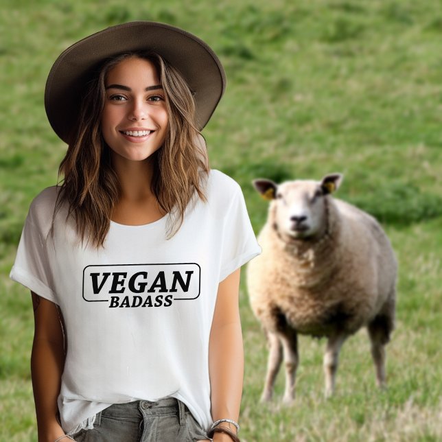 T-shirt Vegan Badass, activisme (Créateur téléchargé)