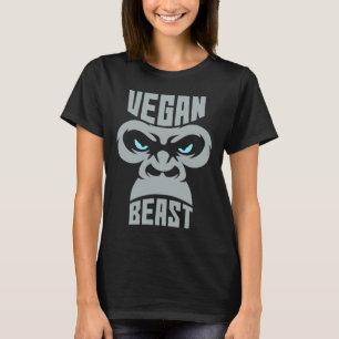 T-shirt Vegan Beast Exercice Muscle Gorilla Gym Bodybuildi