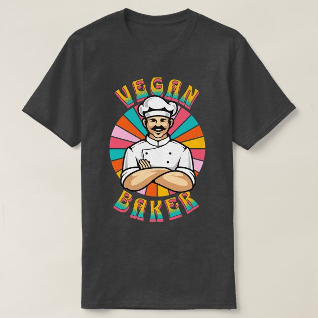 T-shirt Vegan boulanger végétalien végétalien 2 (Design devant)