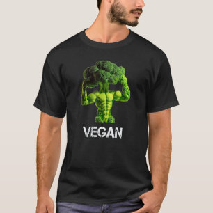 T-shirt Vegan Broccoli Bodybuilder Manger Sain Haltérophil