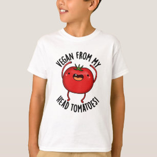 T-shirt Vegan De Ma Tête Tomates Drôle Veggie Pun