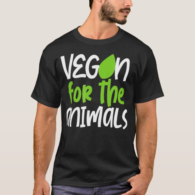 T-shirt Vegan For The Animals  (Devant)