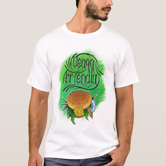 T-shirt Vegan Friendly Burger (Devant)