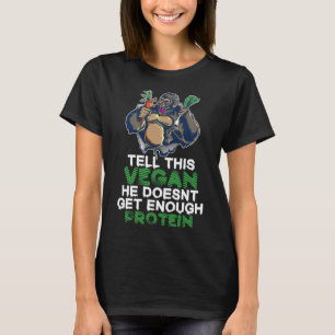 T-shirt Vegan Gorilla Herbivore Végétarien Fitness Workout