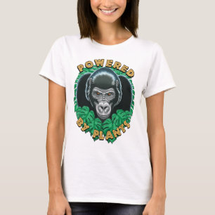 T-shirt Vegan Gorilla - Propulsé Par Citation Plante